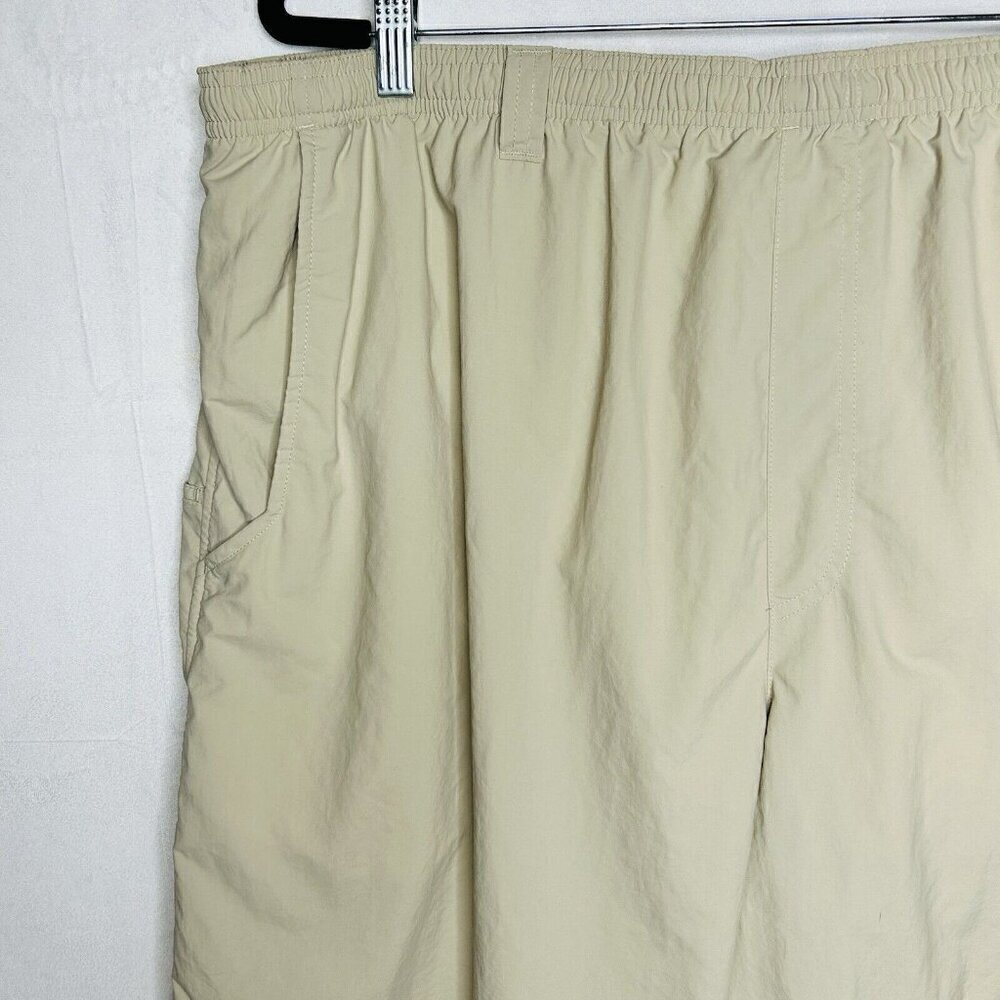 Columbia PFG Shorts Swim Trunks Sz 3X (44x8) Omni Shade Mesh Lined Khaki - Picture 2 of 6